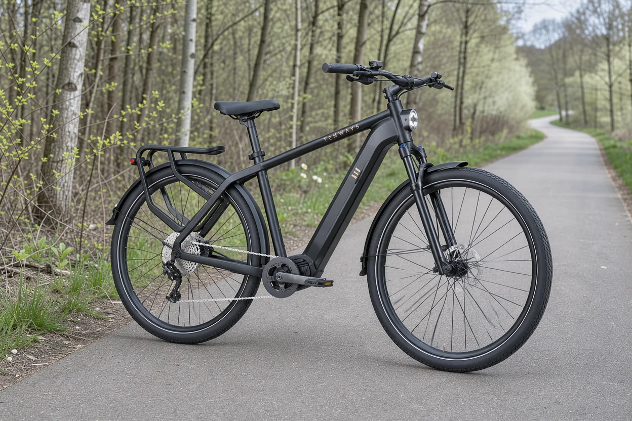 AI-illustratie: AGO X — De fiets in een dagelijkse omgeving